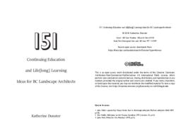 151 Continuing Education and Life[long] Learning Ideas for BC Landscape Architects