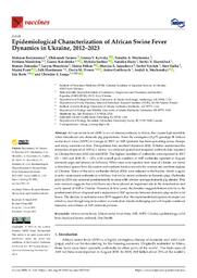 Epidemiological Characterization of African Swine Fever Dynamics in Ukraine, 2012–2023