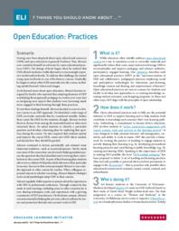7 Things You Should Know About Open Education: Practices