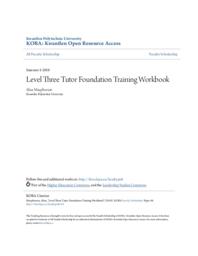 Level Three Tutor Foundation Training Workbook