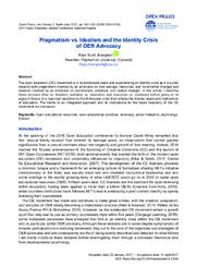 Pragmatism vs. Idealism and the Identity Crisis of OER Advocacy
