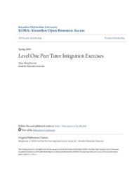 Level One Peer Tutor Integration Exercises
