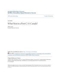 What Next in a Post-C-51 Canada?