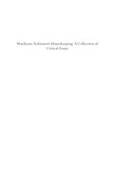 Marilynne Robinson’s Housekeeping: A Collection of Critical Essays