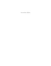 Intermediate Algebra
