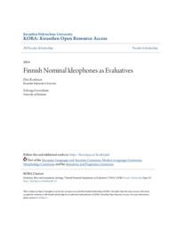Finnish Nominal Ideophones as Evaluatives
