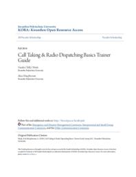 Call Taking & Radio Dispatching Basics Trainer Guide