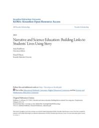 Narrative and Science Education: Building Links to Students’ Lives Using Story