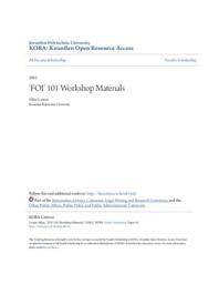 FOI' 101 Workshop Materials