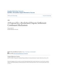 A Proposal for a Borderland Dispute Settlement Continuum Mechanism