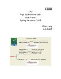 KPU Phys 1100 Online Labs, Pilot Project, Spring Semester 2017