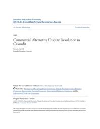 Commercial Alternative Dispute Resolution in Cascadia