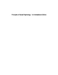 Principles of Social Psychology