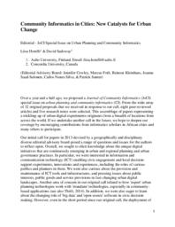 Community informatics in cities