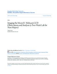 Imaging the Moon II : Webcam CCD Observations and Analysis (a Two-Week Lab for Non-Majors)