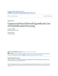 Unsupervised Neural Network Quantifies the Cost of Visual Information Processing