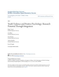 Youth Violence and Positive Psychology: Research Potential Through Integration