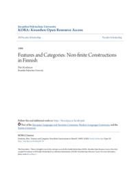 Features and Categories: Non-finite Constructions in Finnish