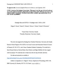 Hindsight Bias and COVID-19