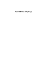 Research Methods In Psychology