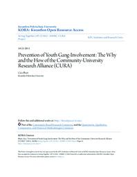 Prevention of Youth Gang-Involvement: The Why and the How of the Community-University Research Alliance (CURA)