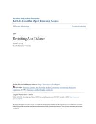 Revisiting Ann Tickner