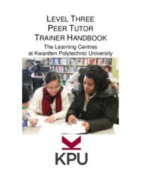Level Three Peer Tutoring Training Handbook