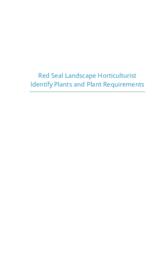 Red Seal Landscape Horticulturist Identify Plants and Plant Requirements (F2 – 1&2)
