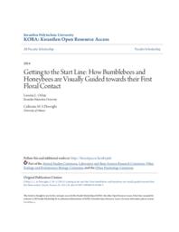 Getting to the Start Line: How Bumblebees and Honeybees are Visually Guided towards their First Floral Contact