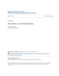 Anarchism : a Critical Analysis