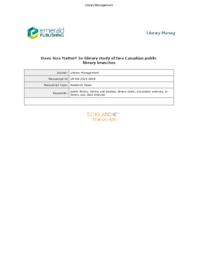 Does Size Matter? In-library study of two Canadian public library branches