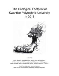 The Ecological Footprint of Kwantlen Polytechnic University in 2013