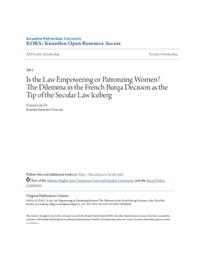 Is the Law Empowering or Patronizing Women? The Dilemma in the French Burqa Decision as the Tip of the Secular Law Iceberg