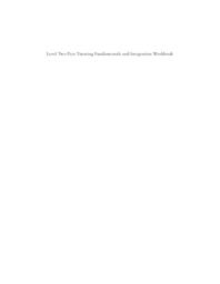 Level Two Peer Tutoring Fundamentals and Integration Workbook