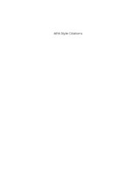 APA Style Citations