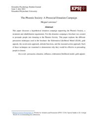 The Phoenix Society: A Prosocial Donation Campaign