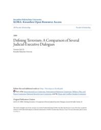 Defining Terrorism: A Comparison of Several Judicial-Executive Dialogues