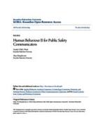 Human Behaviour II for Public Safety Communicators