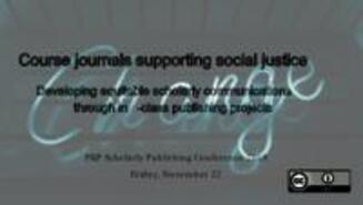 Course journals supporting social justice