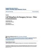 Call Taking Basics for Emergency Services – Police Communications