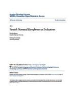 Finnish Nominal Ideophones as Evaluatives