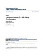 Emergency Planning for Public Safety Communicators