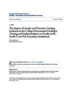 The Impact of Gender and Diversity, Creating Inclusion in the College Environment Facilitator Training and Implementation on Faculty in BC South Coast Post Secondary Institutions