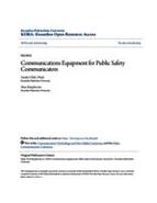 Communications Equipment for Public Safety Communicators