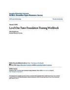 Level One Tutor Foundation Training Workbook