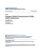 Emergency Medical Communications for Public Safety Communicators