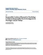 Responsible Conduct of Research in Psychology: Conductas Responsables Para la Investigación en Psicología: Guía de Trabajo