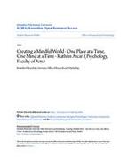 Creating a Mindful World - One Place at a Time, One Mind at a Time - Kathrin Arcari (Psychology, Faculty of Arts)