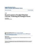 Research assistants at Kwantlen Polytechnic University : Positioning and Training for Success